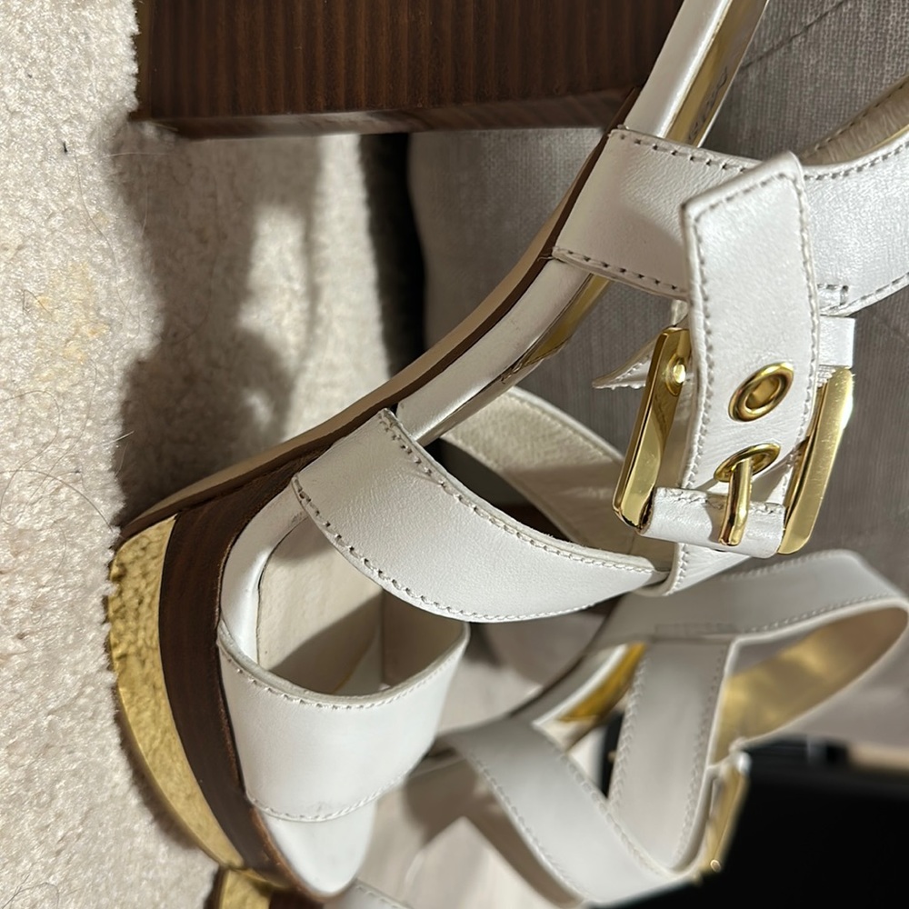 White Michael Kors heels